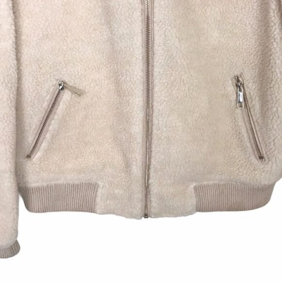 River Island Aristo Punk Teddy Fleece Jacket NWT US 8 - Picture 5 of 12